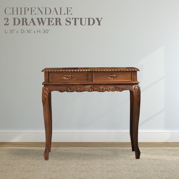 Chipendale 2 Drawer Study