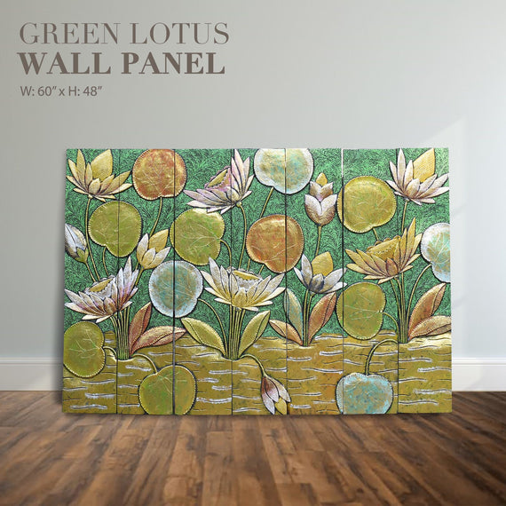 Green Lotus Wall Panel