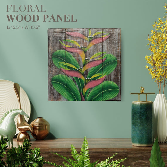 Floral Wood Panel 1